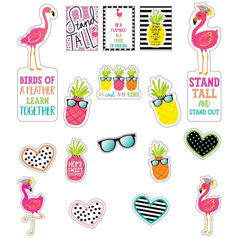 Simply Stylish Tropical Motivational Mini Bulletin Board Set(C)