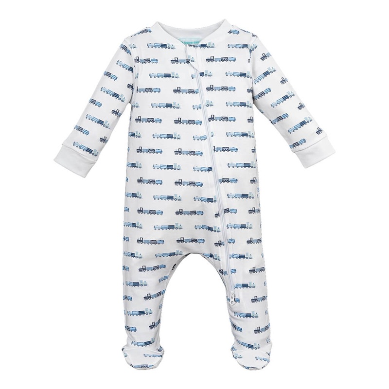 Choo Choo Zipper Footie 0-3M