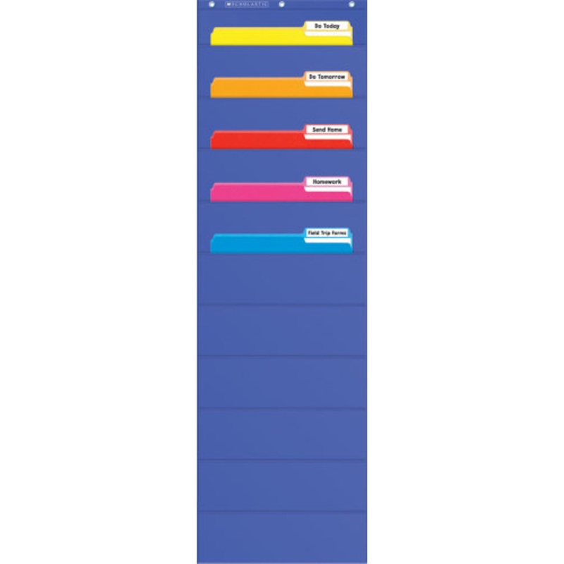 File Organizer Pocket Chart – Blue