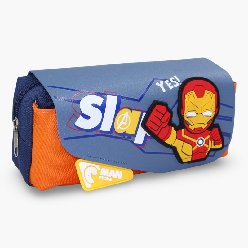 Ironman Pencil Case  Navy & Orange