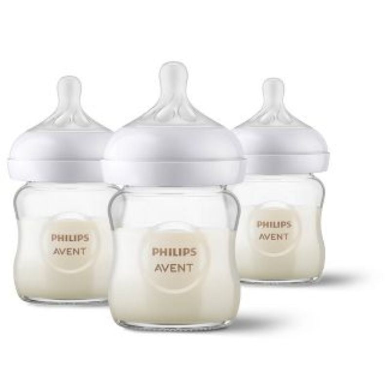 Natural Glass Bottle 4oz – 3 pack
