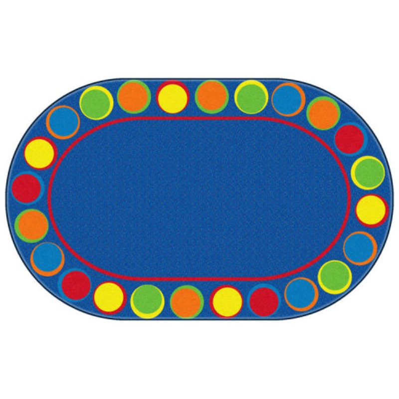 Sitting Spots Rug, 7’6″ x 12′ Oval, Primary