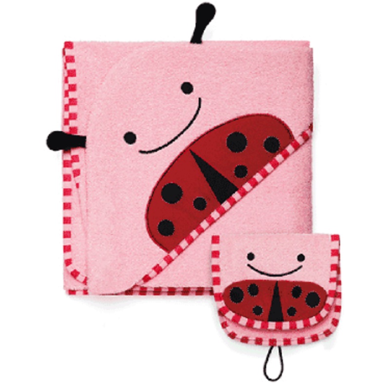Skip Hop ZOO Hooded Towel & Mitt Set – Ladybug