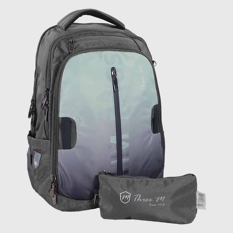 Grey 20 Inches Backpack + Pencil Case