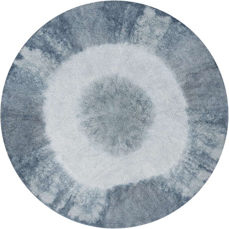 Lorena Canals Tie-Dye Rug – Vintage Blue (4′ 11”)