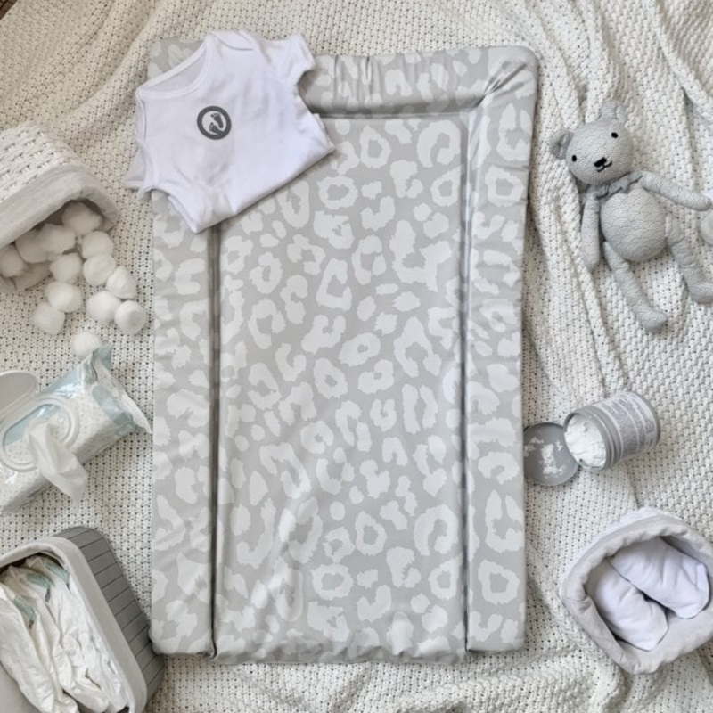 Obaby Changing Mat  Leopard Print Grey