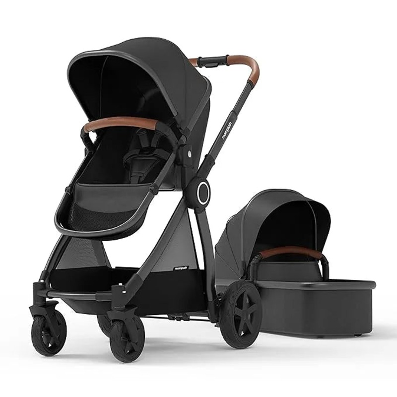 Ultimate 2 Stroller + Bassinet – Black / Black Frame