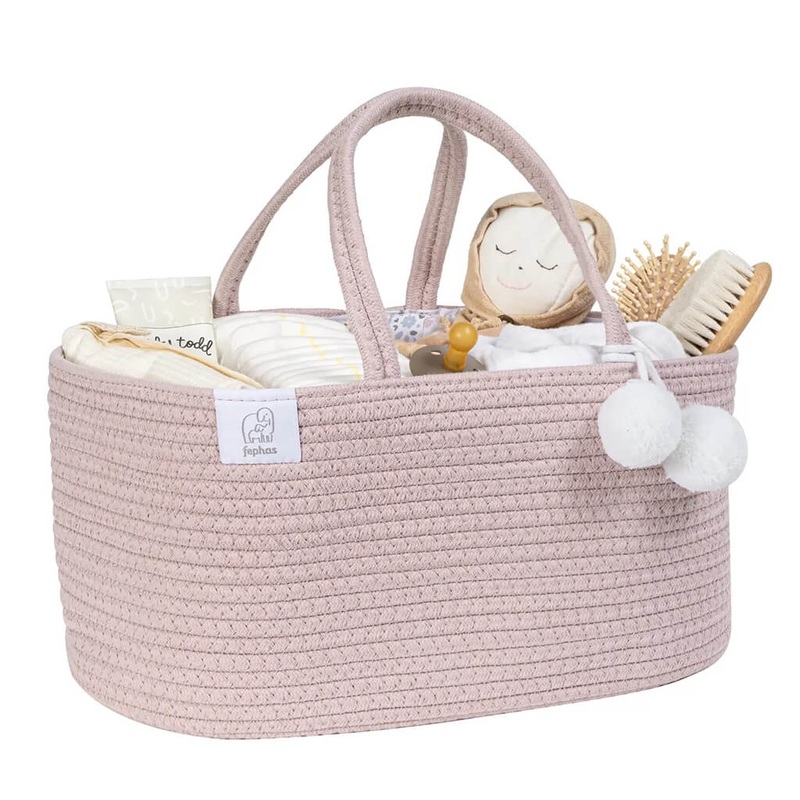 Rope Diaper Caddy Vintage Rose