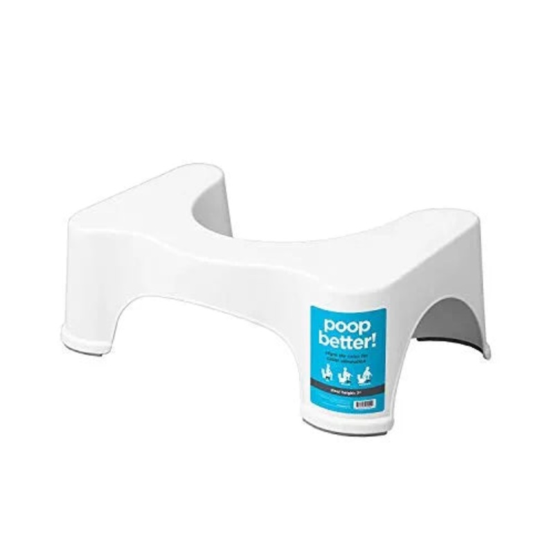 The Original Bathroom Toilet Stool – White (See Description)