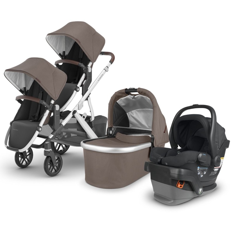 UPPAbaby VISTA V2 Double Stroller + MESA V2 Travel System Bundle with Rumble Seat V2+ – Theo / Jake