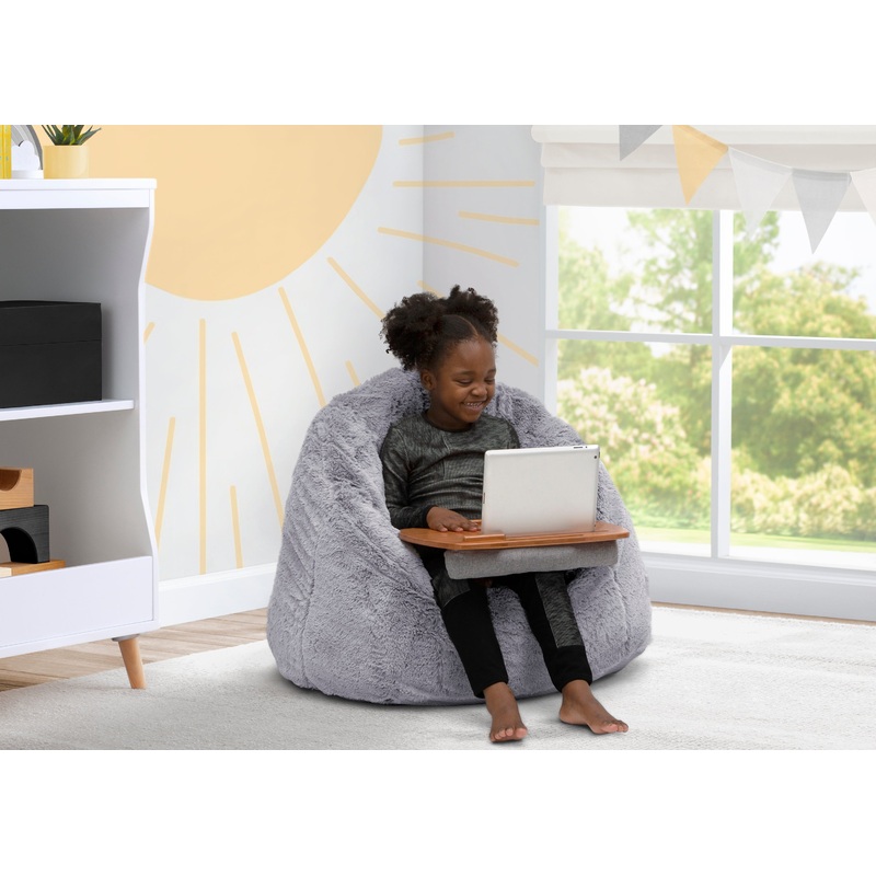 Cozee Fluffy Chair and Bamboo Lap Desk Set