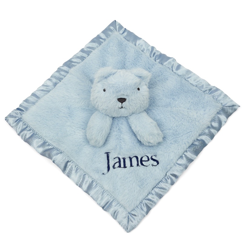 Embroidered Boys Light Blue Security Blanket