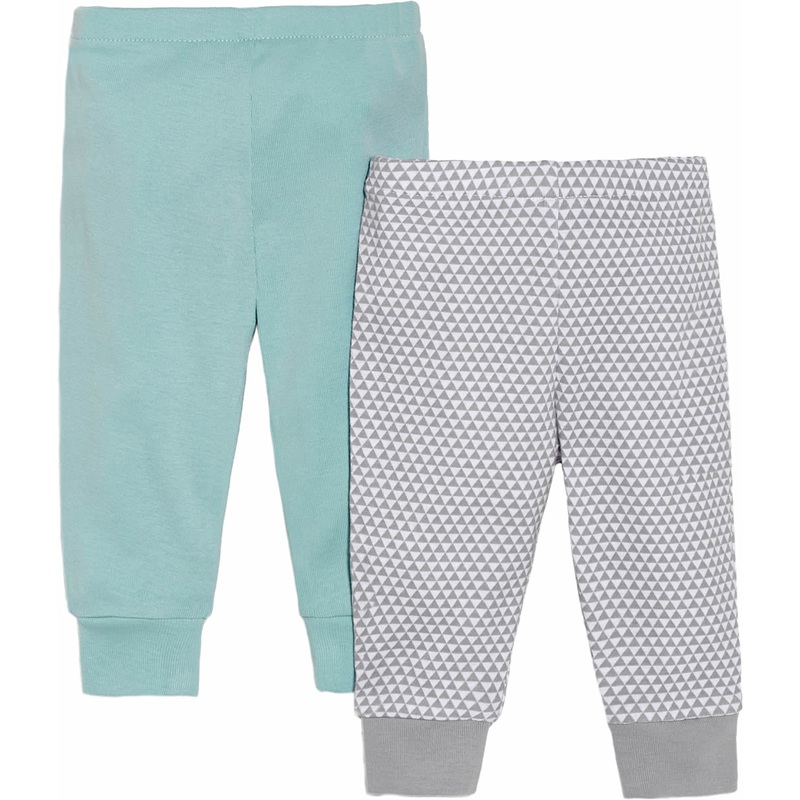 Skip Hop Petite Triangles Baby Pants, 2-Pack – Blue (6 Months)