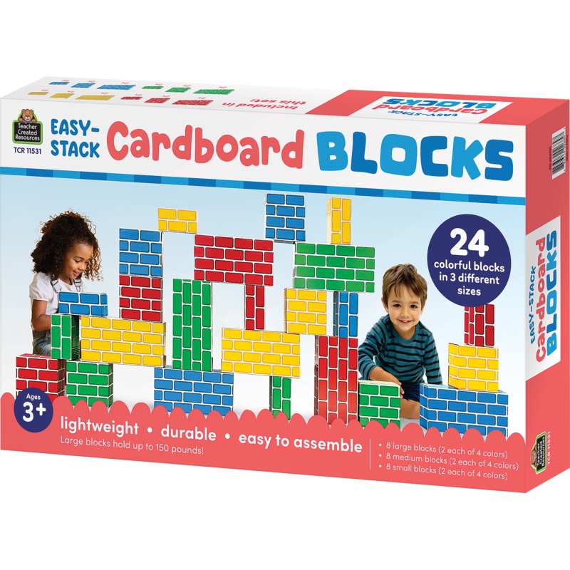 Easy-Stack Cardboard Blocks (24-Piece Set)