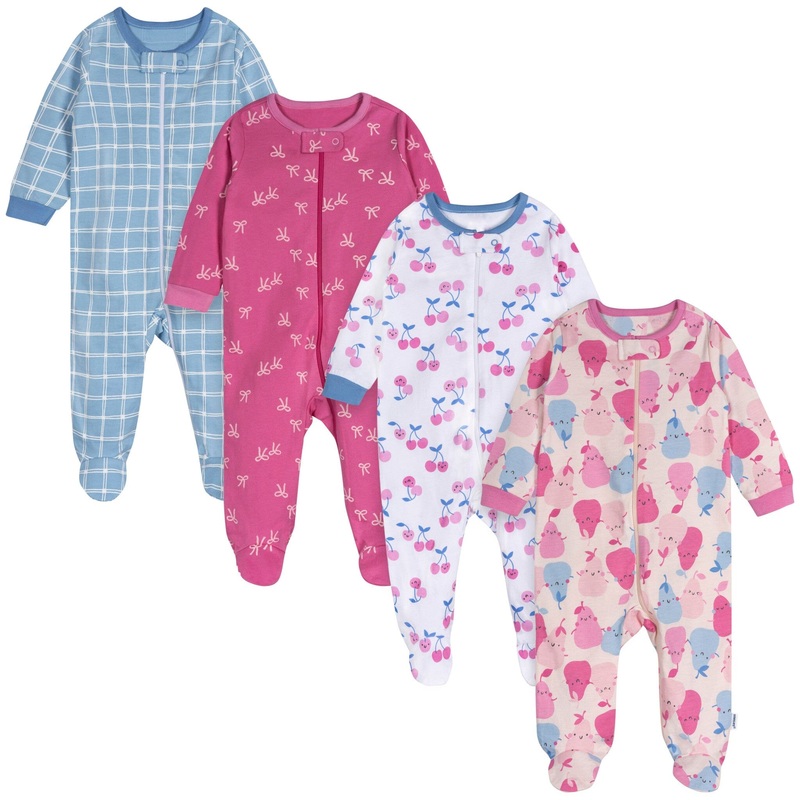 4-Pack Baby Girls Pear-Y Sweet Sleep ‘N Plays