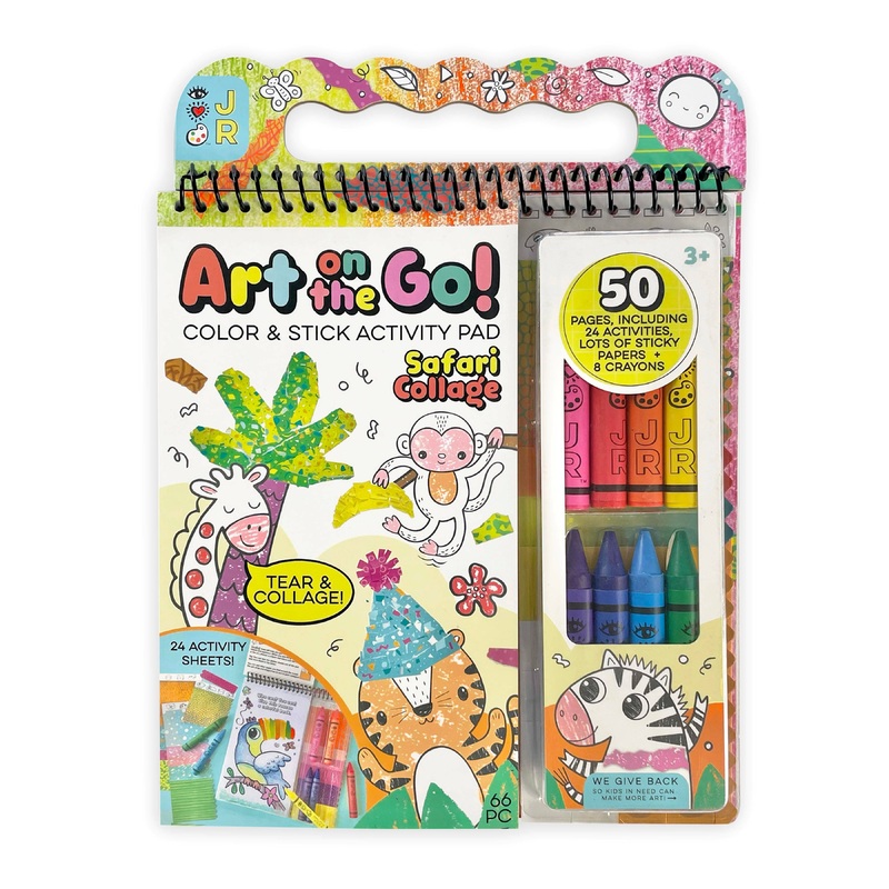 Bright Stripes iHeartArt Jr Art on the Go! Safari Collage