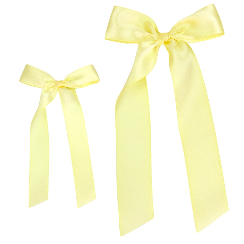 Satin Bow – Lemon Sash Clip
