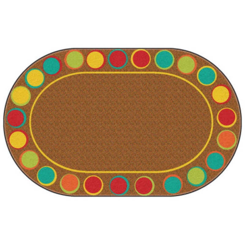 Sitting Spots Rug, 10’6″ x 13’2″ Oval, Muted