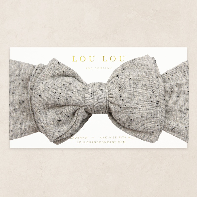 Knit Headband – Grey Speckle