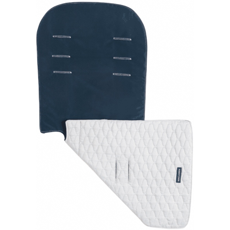 Maclaren Reversible Seat Liner Eco Recycled Polyester in Navy & Gray