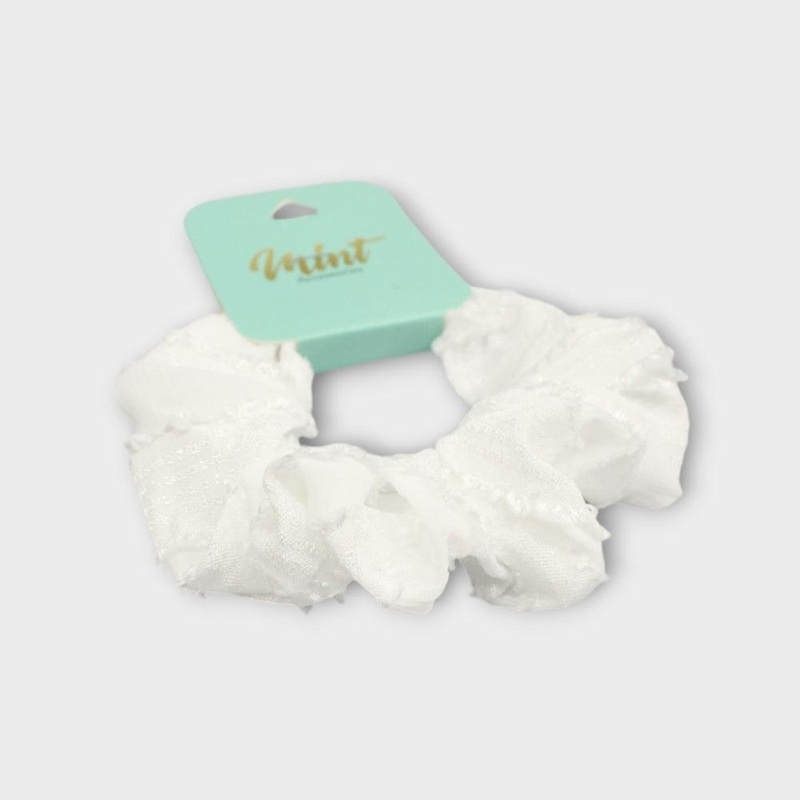 White Hair Scrunchy