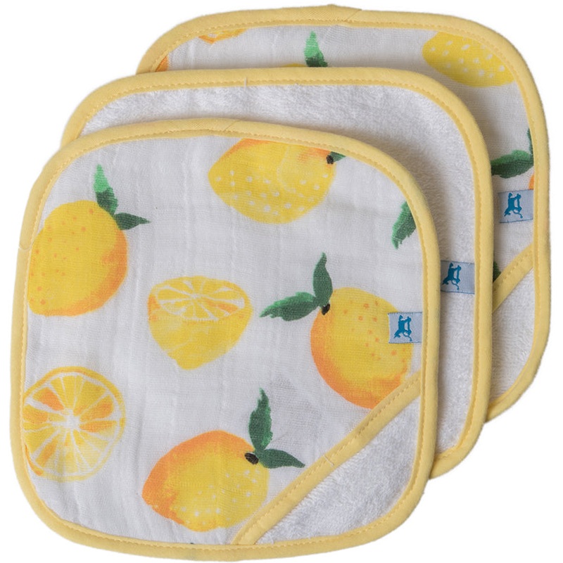 Little Unicorn 3 Pack Cotton Washcloth Set – Lemon