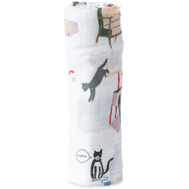 Little Unicorn Cotton Muslin Swaddle –  Meow