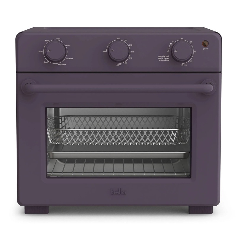 Bella 12qt. Air Fryer Toaster Oven- Plum, Includes Baking Pan & Air Fry Basket