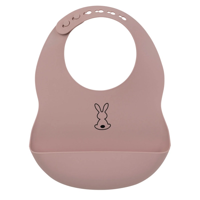 Nattou –  Silicone Bib Dusky Pink