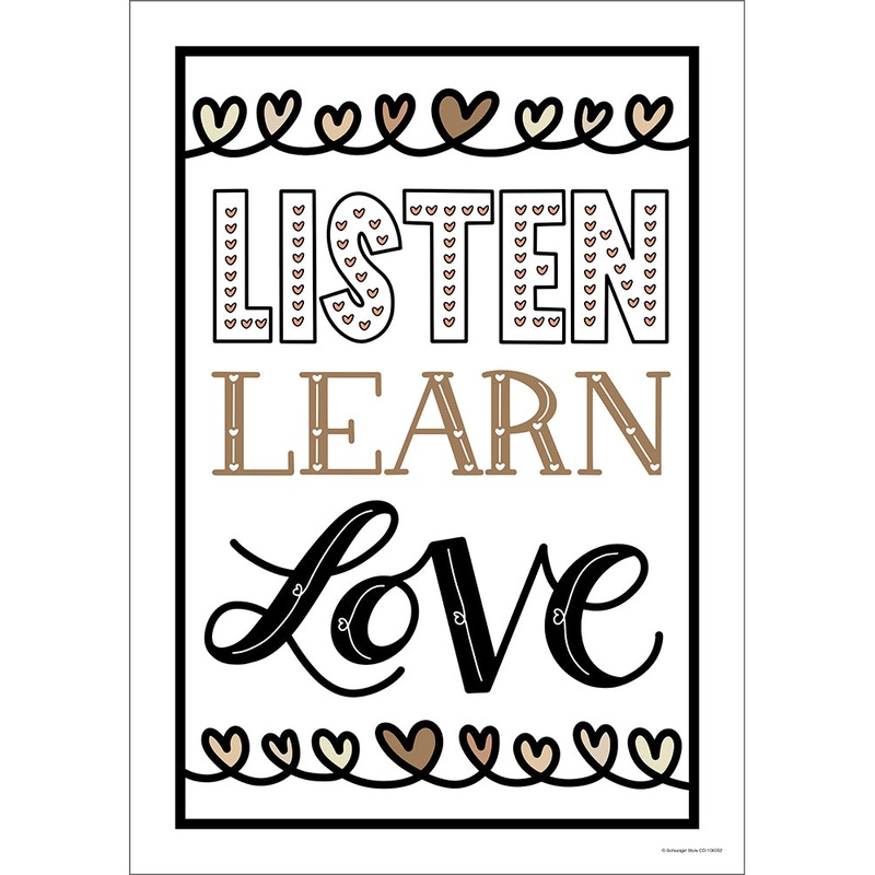 Simply Stylish Listen Learn Love Poster(C)