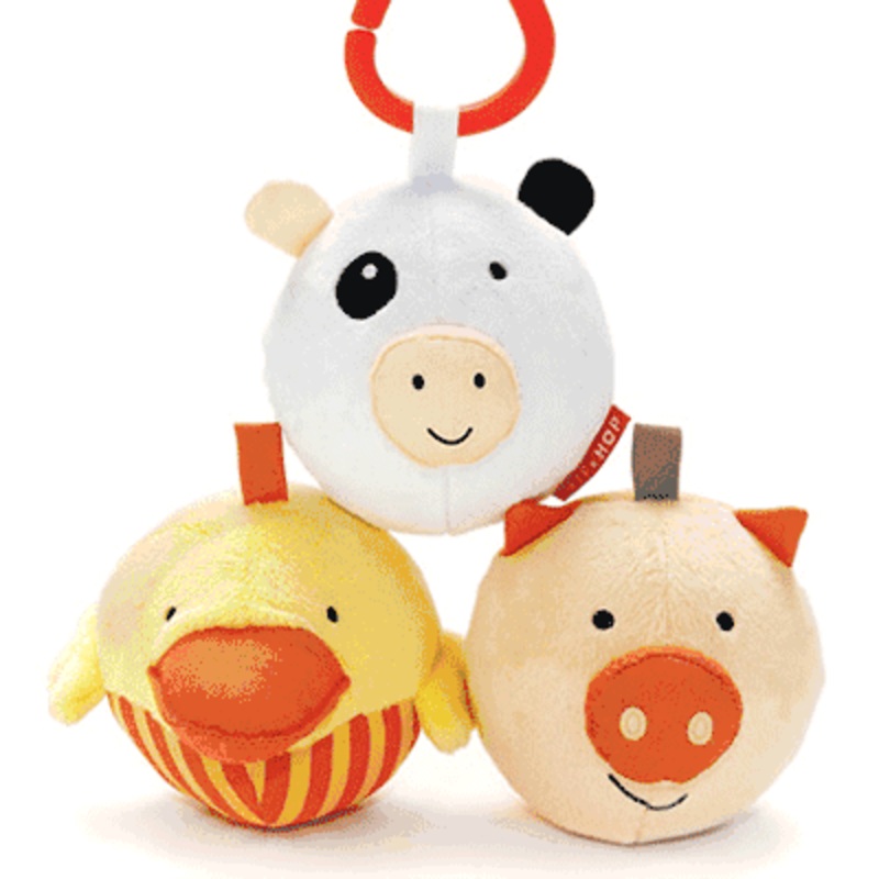 Skip Hop Funky Farmyard Animal Ball Trio