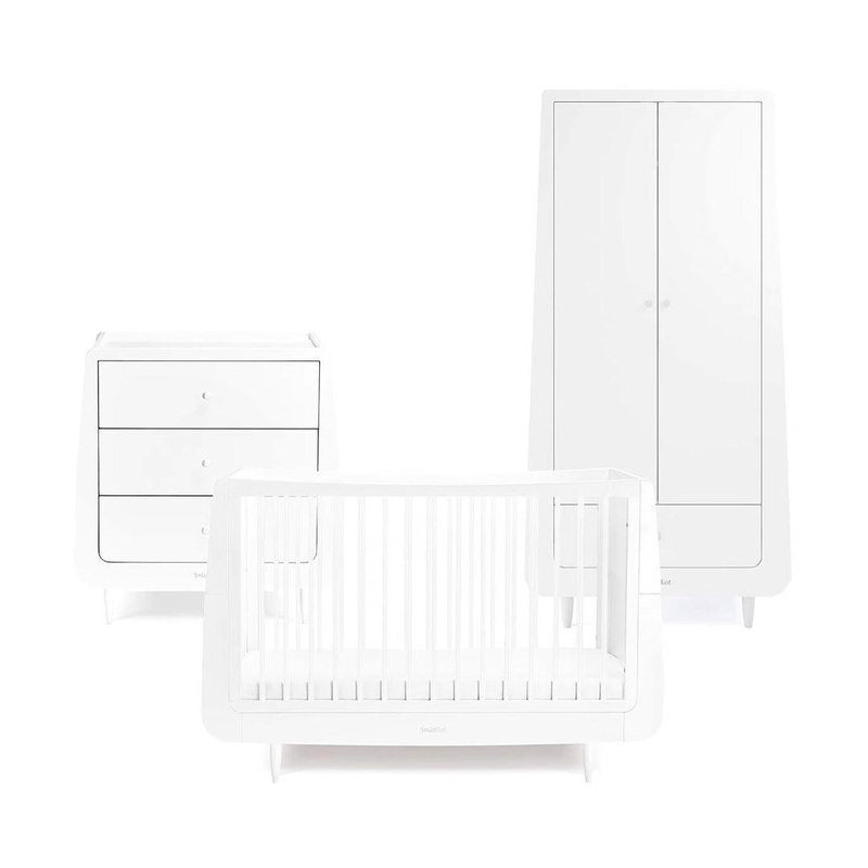 SnuzKot Skandi 3 Piece Nursery Furniture Set – White