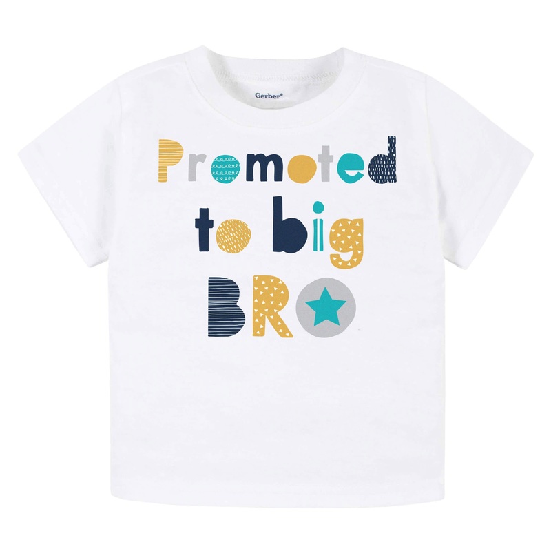 Infant & Toddler Boy “Promoted To Big Bro” Short Sleeve Tee