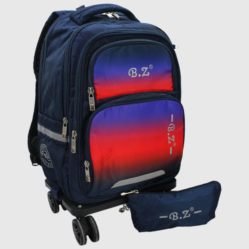 Navy 20 Inches Trolley Bag + Pencil Case