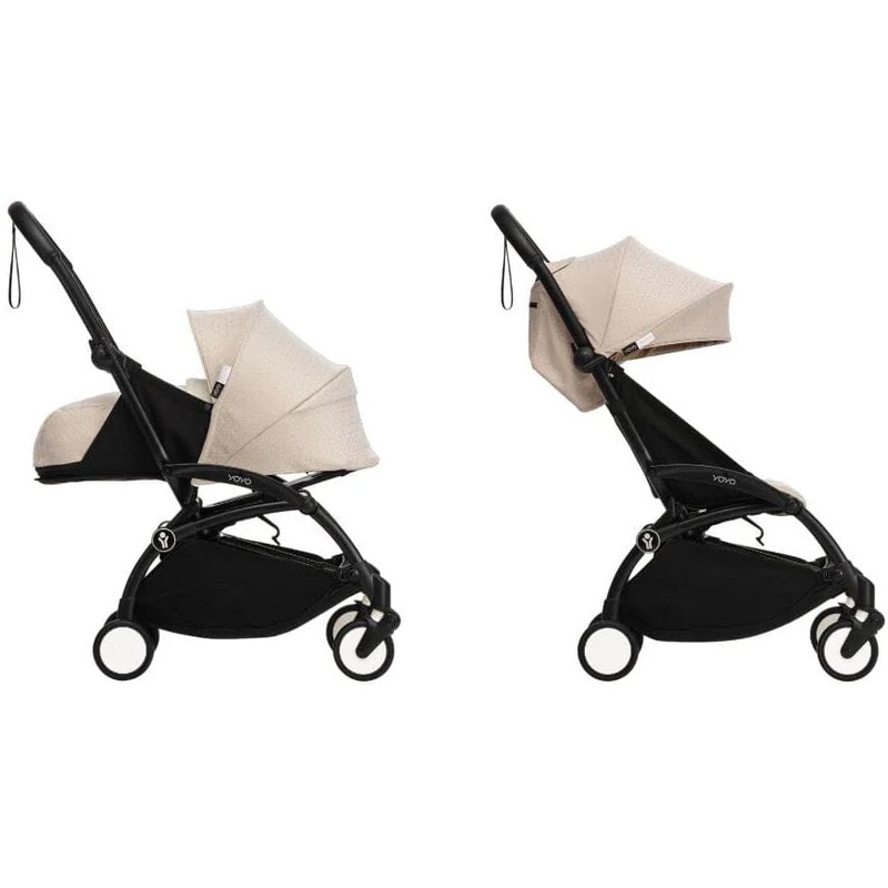 Stokke YOYO3 Ultra Compact Complete 0+/6+ Stroller Bundle – Black / Bonpoint
