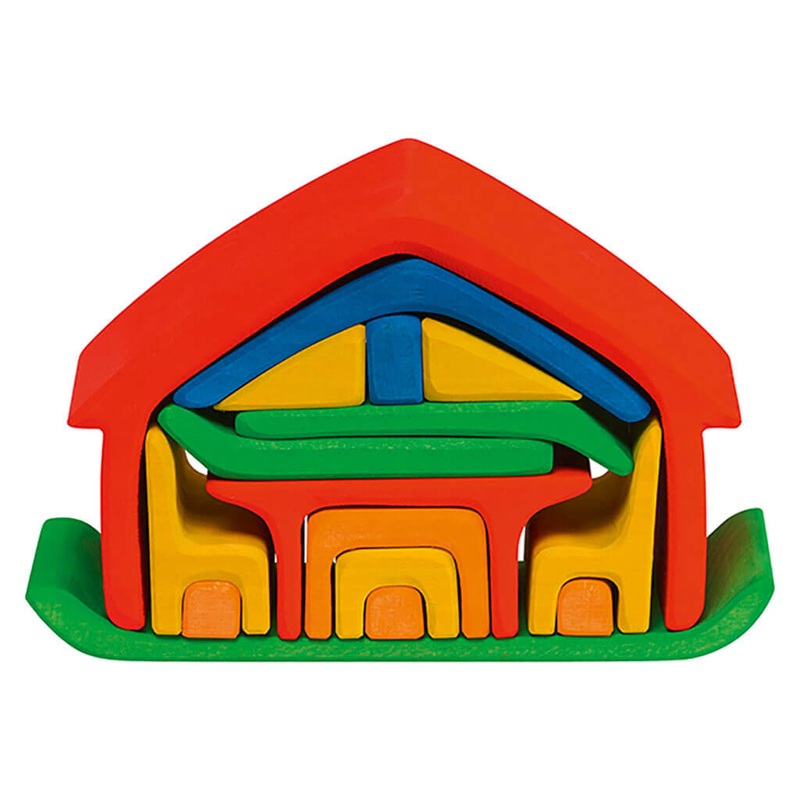 All In One Stacking House Red