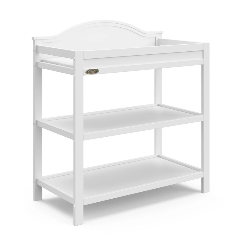 Clara Changing Table with Water-Resistant Changing Pad – White