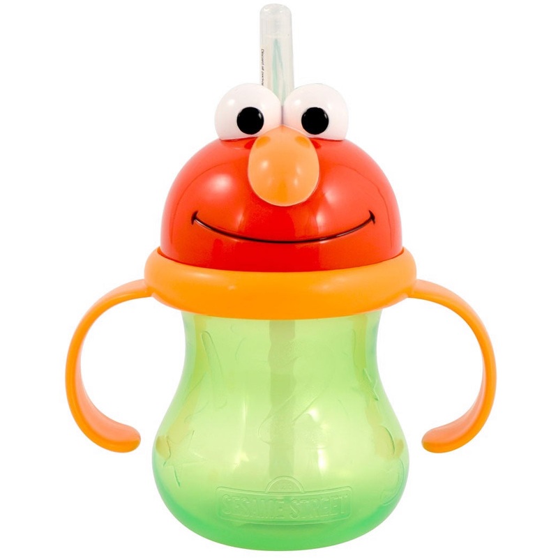 Munchkin Sesame Street Elmo Straw Cup, 8 oz – Red/Green
