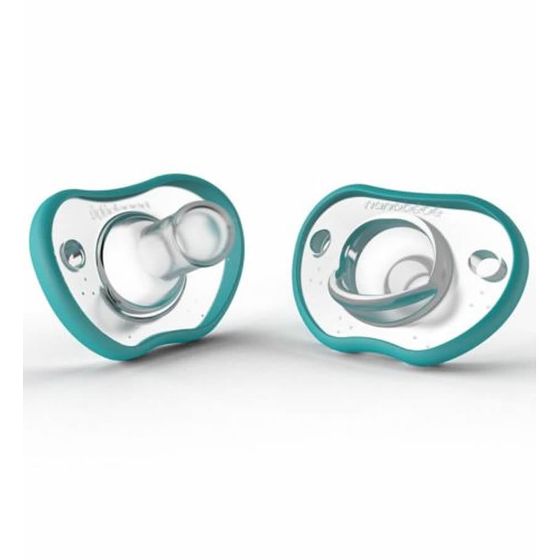 Nanobebe Flexy Pacifier Twin-Pack 0-3m – Teal