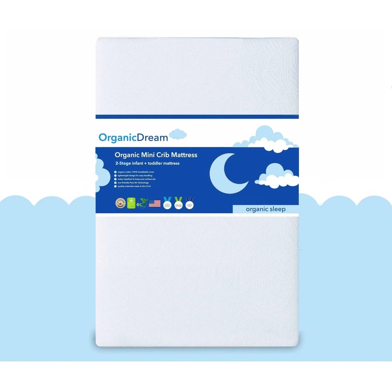 Certified Organic Cotton Mini 2-Stage Crib & Toddler Mattress
