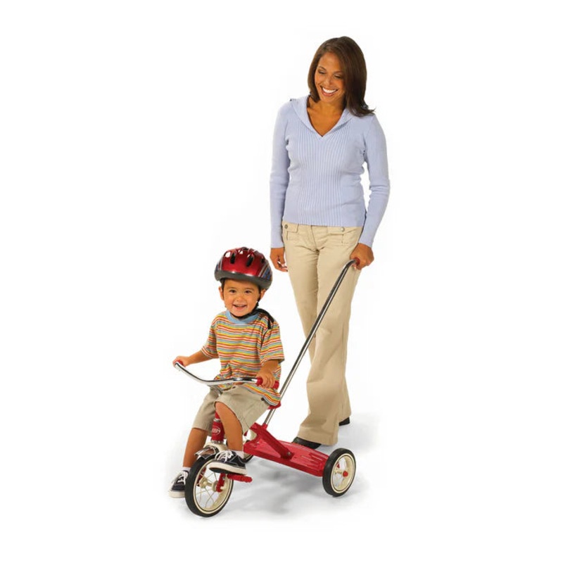Radio Flyer Classic Red Tricycle with Push Handle