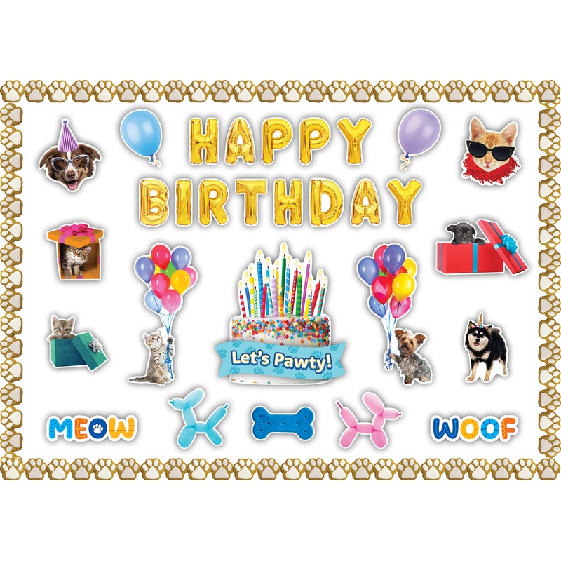Cats and Dogs Happy Birthday Create & Decorate Quick Kit
