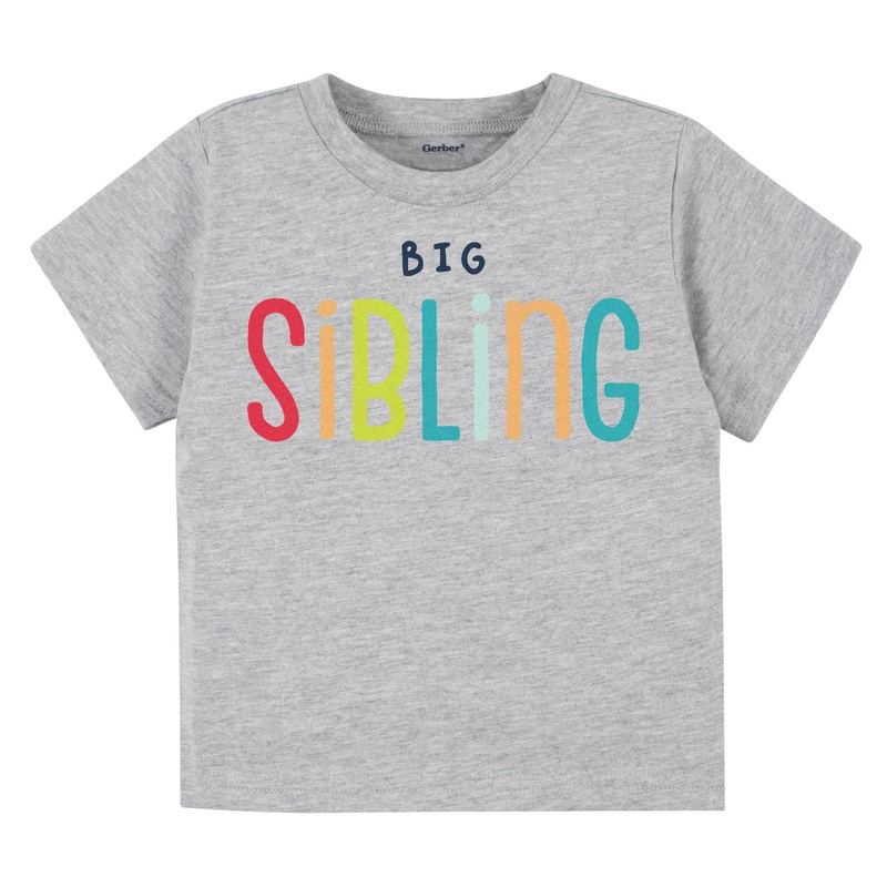 Infant & Toddler Neutral “Big Sibling” Short Sleeve Tee