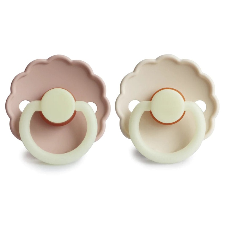 Mushie FRIGG Daisy Night Natural Rubber Baby Pacifier 6-18 months