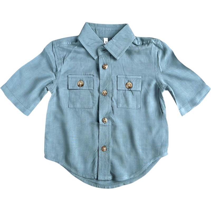 Babysprouts Boy’s Utility Shirt | Storm