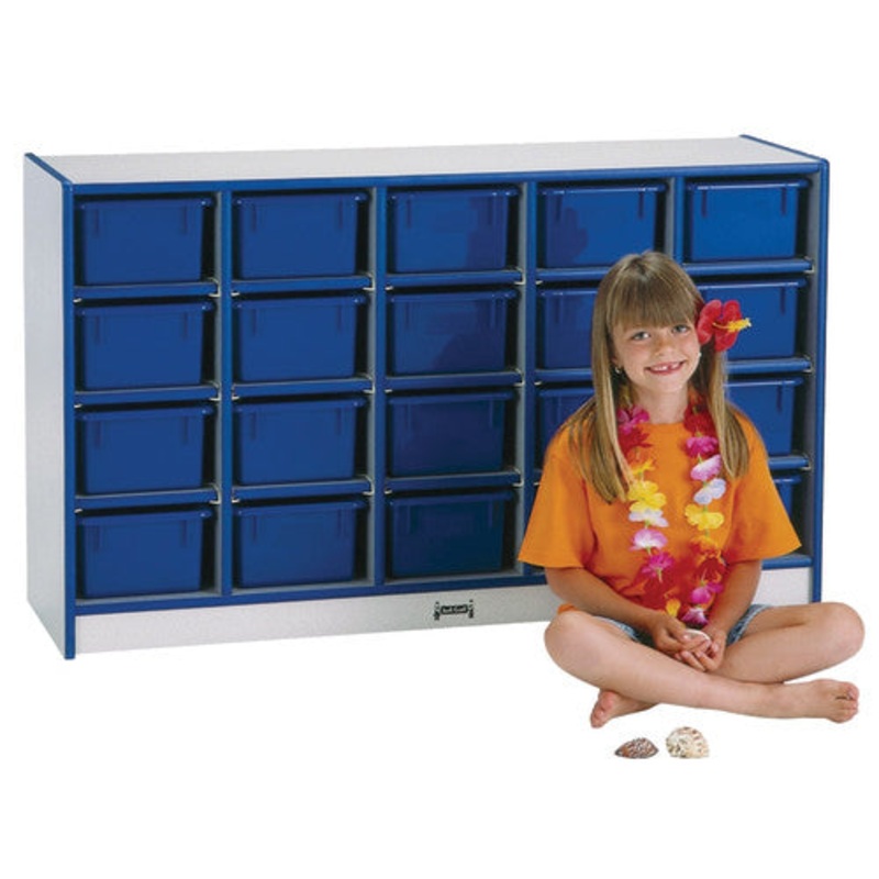 Jonti-Craft 20-Cubbie-Tray Mobile Storage, without Trays