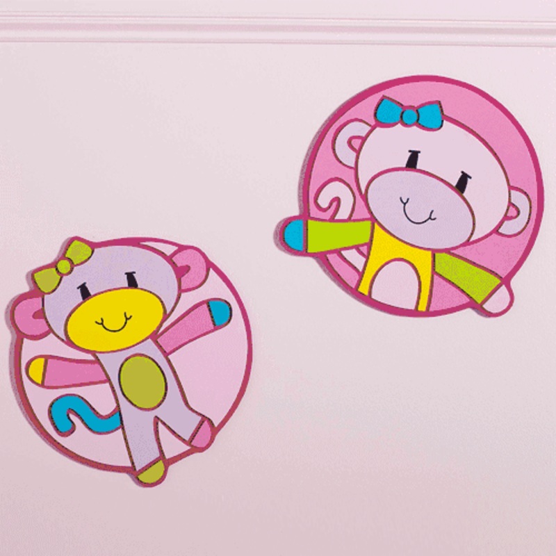 Little Miss Matched Monkey 2 Piece Wall Art