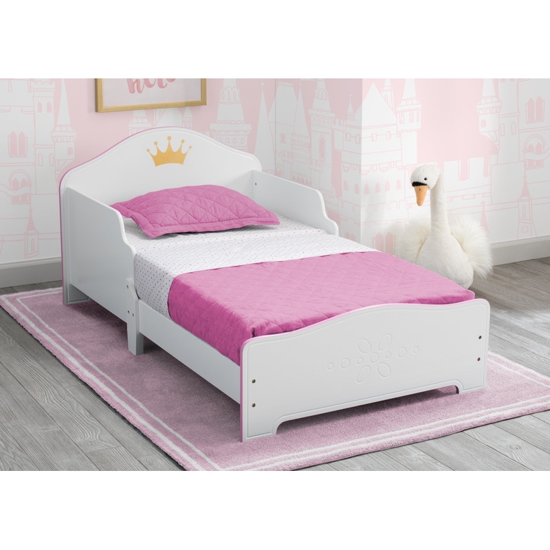 Princess Crown Wood Toddler Bed