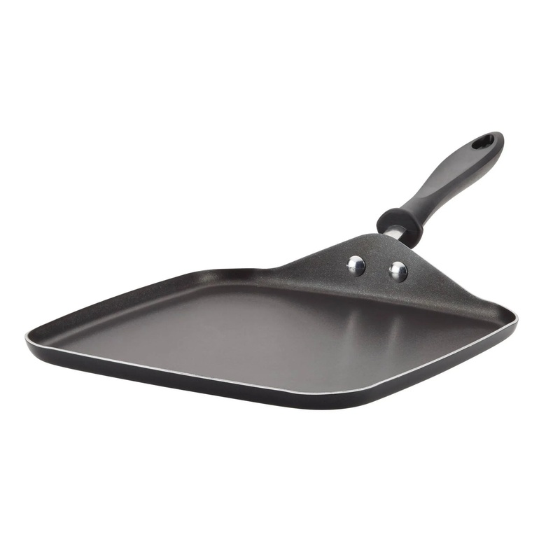 Reliance 11″ Square Aluminum Nonstick Griddle- Black (See Description)