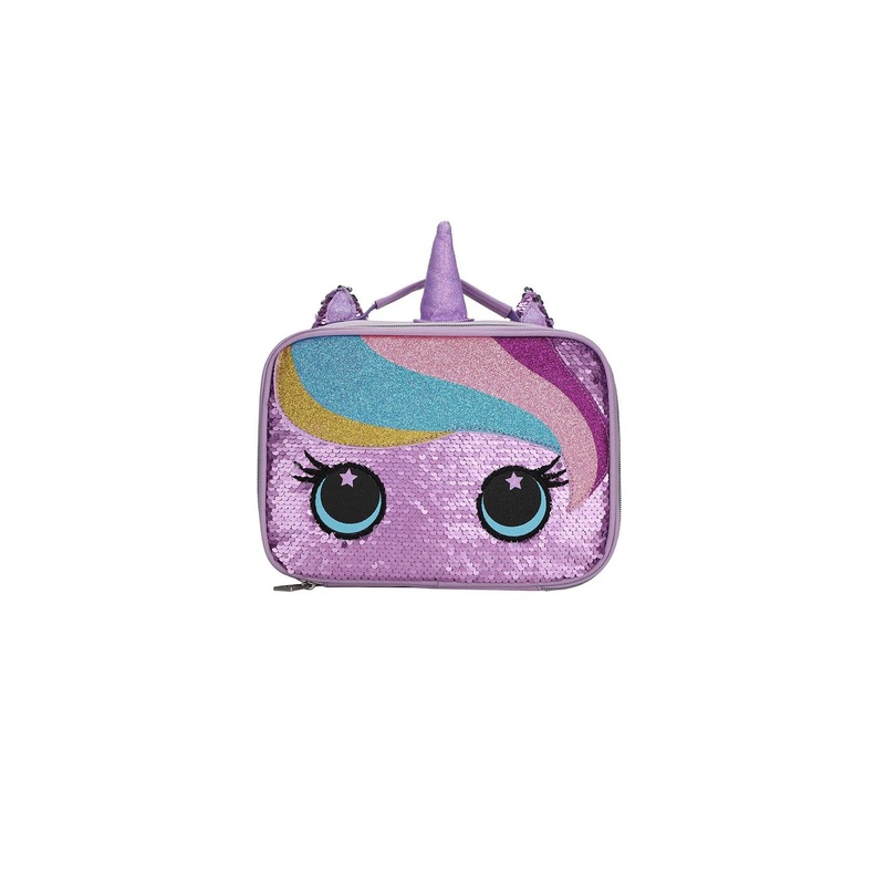 Cubs Cute Purple Unicorn Sequin Lunch Bag